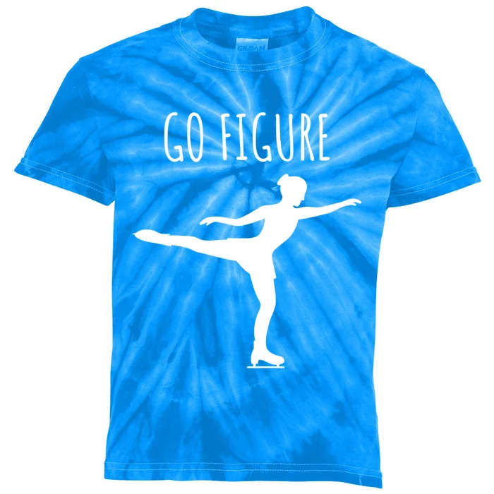 Ice Figure Skating Gift Skater Funny Go Figure Cute Gift Kids Tie-Dye T-Shirt