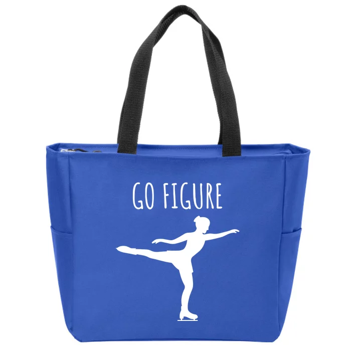 Ice Figure Skating Gift Skater Funny Go Figure Cute Gift Zip Tote Bag