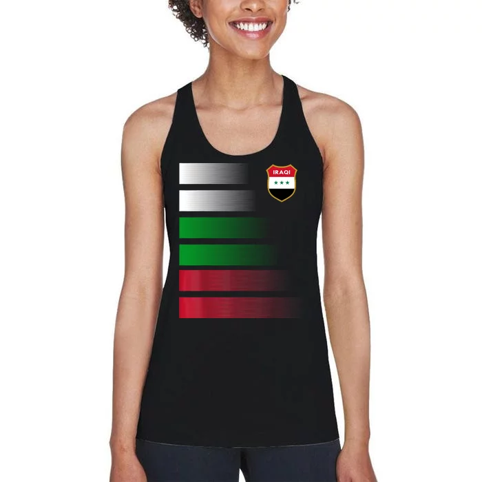 Iraqi Futbol Soccer Jersey Women's Racerback Tank