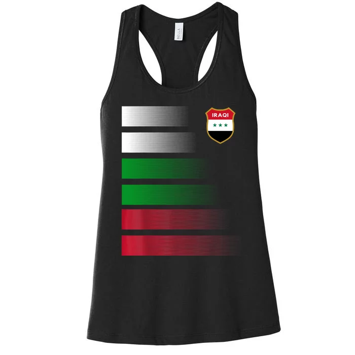 Iraqi Futbol Soccer Jersey Women's Racerback Tank