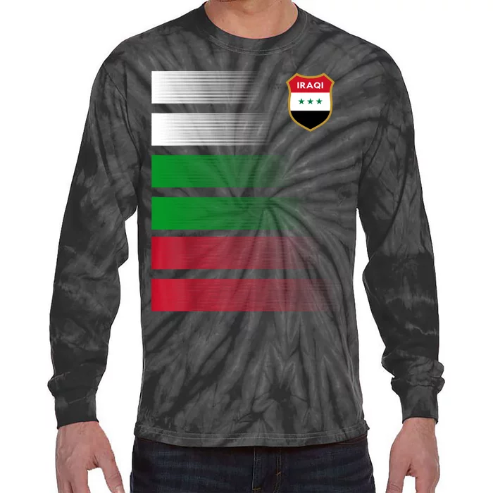 Iraqi Futbol Soccer Jersey Tie-Dye Long Sleeve Shirt