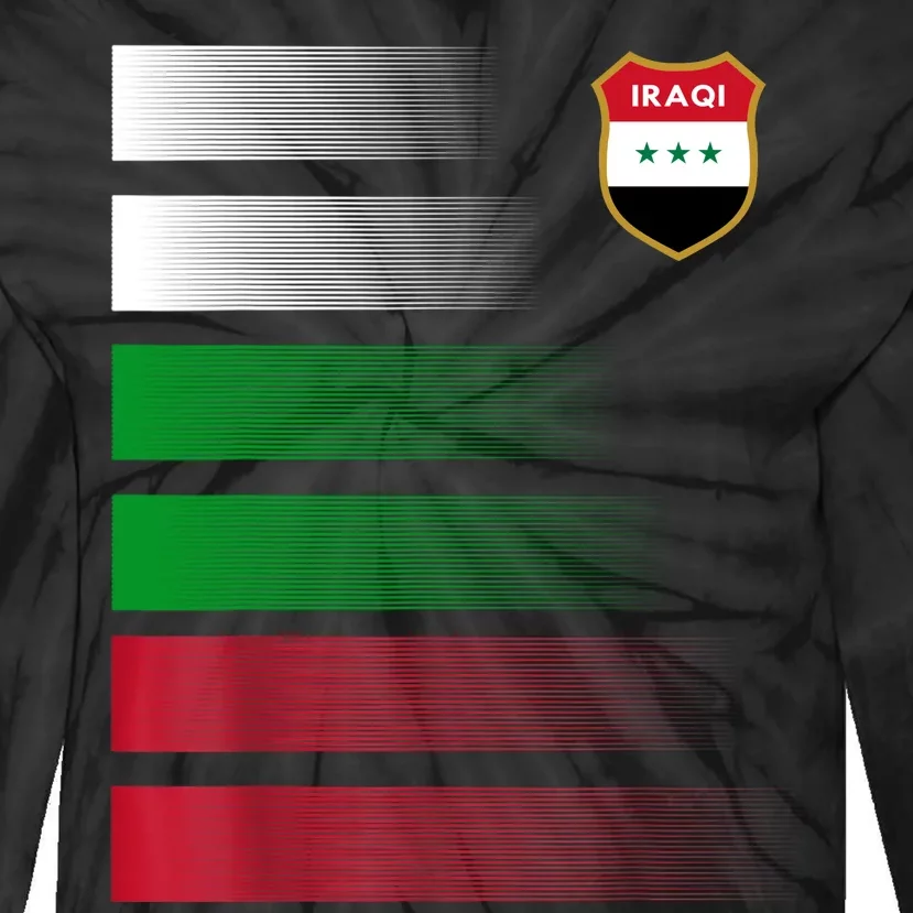 Iraqi Futbol Soccer Jersey Tie-Dye Long Sleeve Shirt