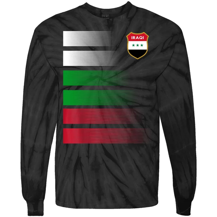 Iraqi Futbol Soccer Jersey Tie-Dye Long Sleeve Shirt