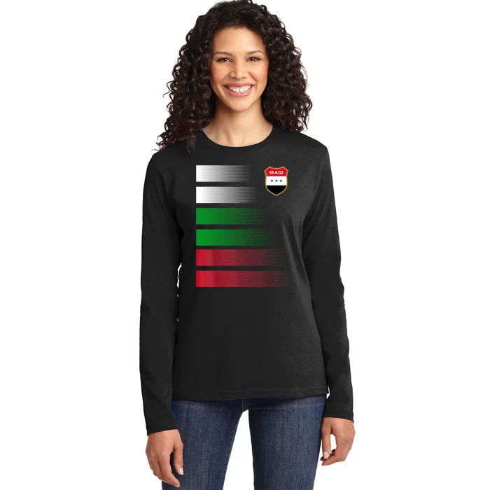 Iraqi Futbol Soccer Jersey Ladies Long Sleeve Shirt