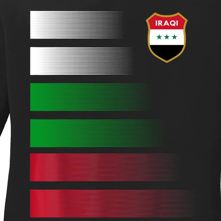 Iraqi Futbol Soccer Jersey Ladies Long Sleeve Shirt