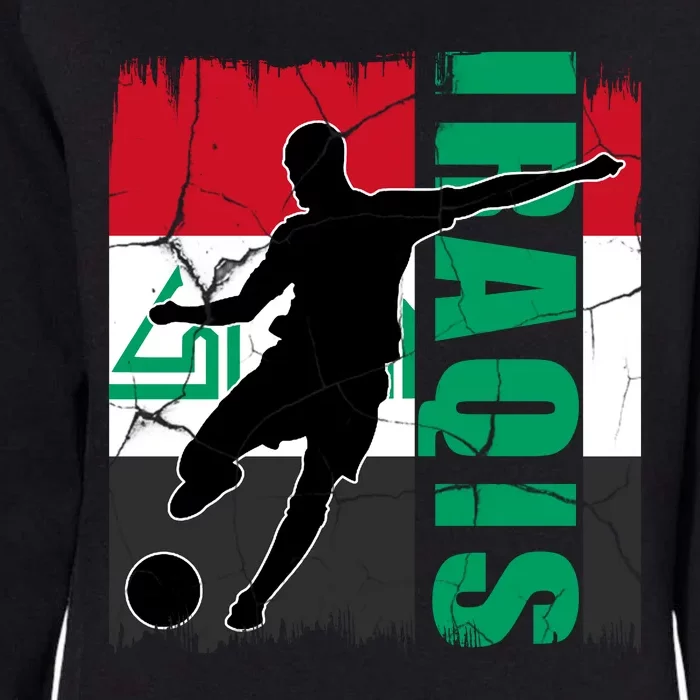 Iraqi Futbol Soccer Player Womens California Wash Sweatshirt