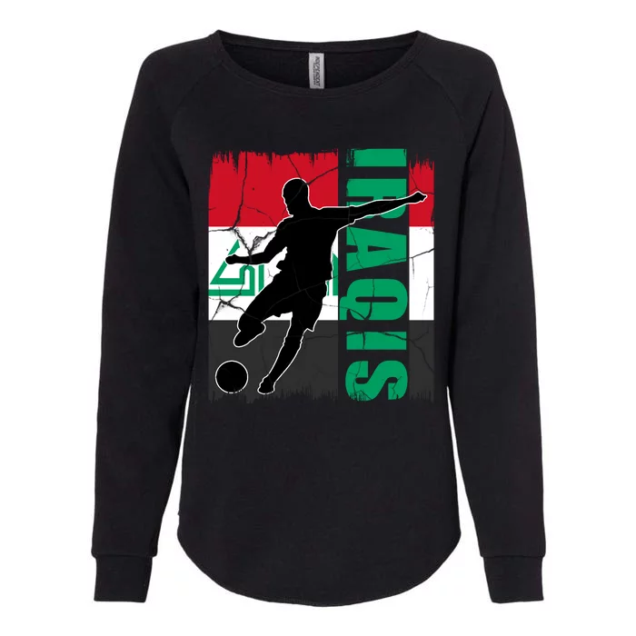 Iraqi Futbol Soccer Player Womens California Wash Sweatshirt