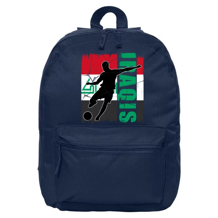 Iraqi Futbol Soccer Player 16 in Basic Backpack