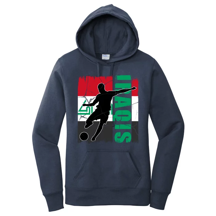 Iraqi Futbol Soccer Player Women's Pullover Hoodie