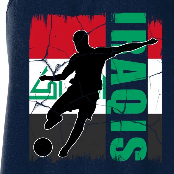 Iraqi Futbol Soccer Player Women's Racerback Tank