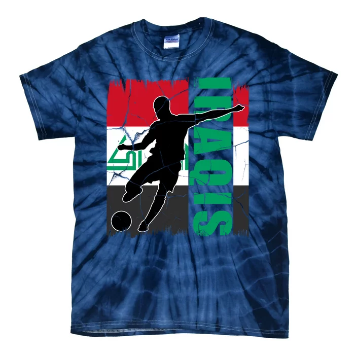 Iraqi Futbol Soccer Player Tie-Dye T-Shirt