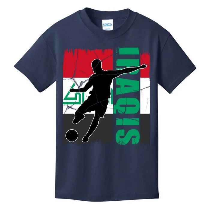 Iraqi Futbol Soccer Player Kids T-Shirt