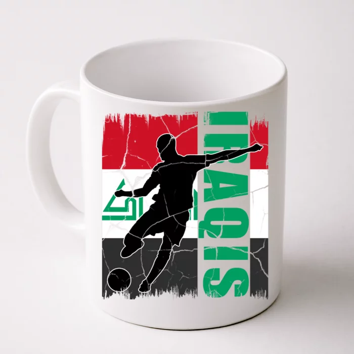 Iraqi Futbol Soccer Player Front & Back Coffee Mug