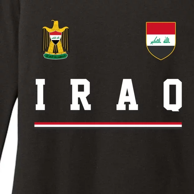 Iraq Futbol Soccer Logo Womens CVC Long Sleeve Shirt