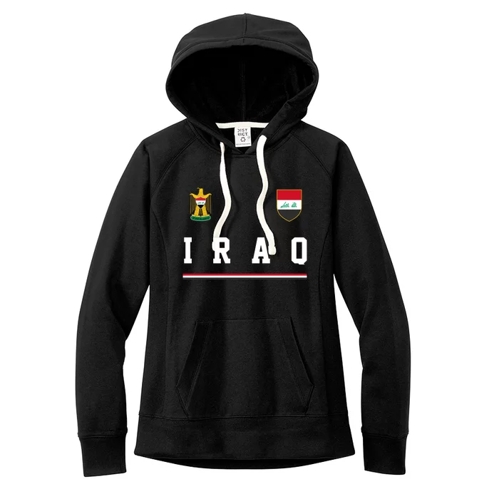 Iraq Futbol Soccer Logo Women's Fleece Hoodie