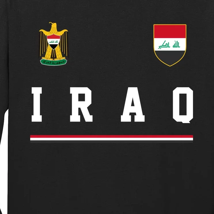 Iraq Futbol Soccer Logo Tall Long Sleeve T-Shirt