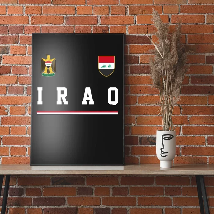 Iraq Futbol Soccer Logo Poster