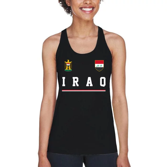 Iraq Futbol Soccer Logo Women's Racerback Tank