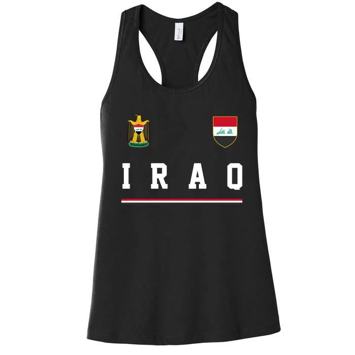 Iraq Futbol Soccer Logo Women's Racerback Tank