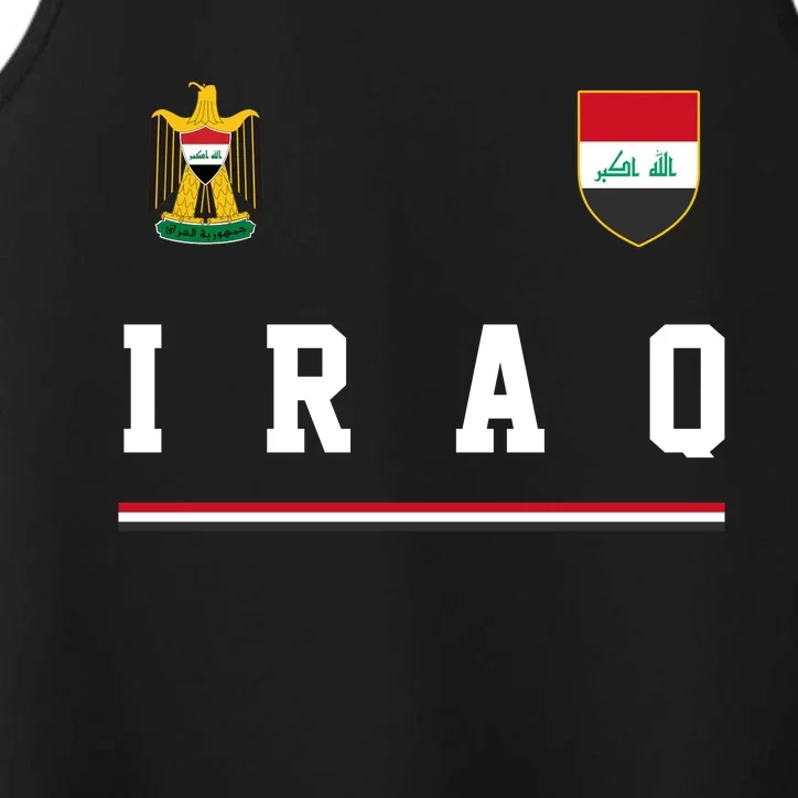 Iraq Futbol Soccer Logo Performance Tank