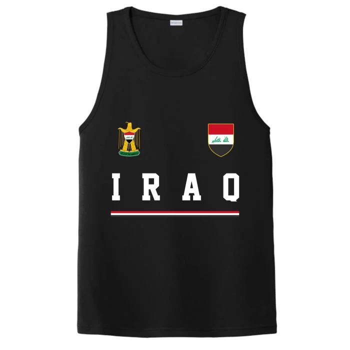 Iraq Futbol Soccer Logo Performance Tank