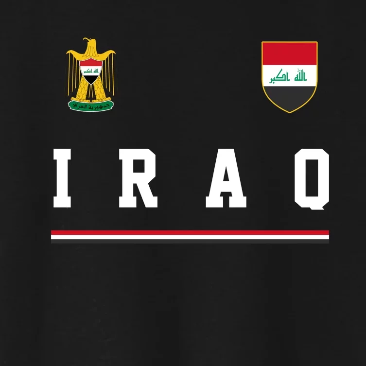 Iraq Futbol Soccer Logo Women's Crop Top Tee