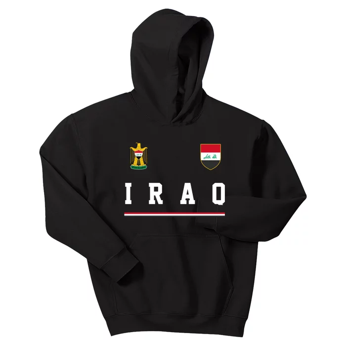 Iraq Futbol Soccer Logo Kids Hoodie