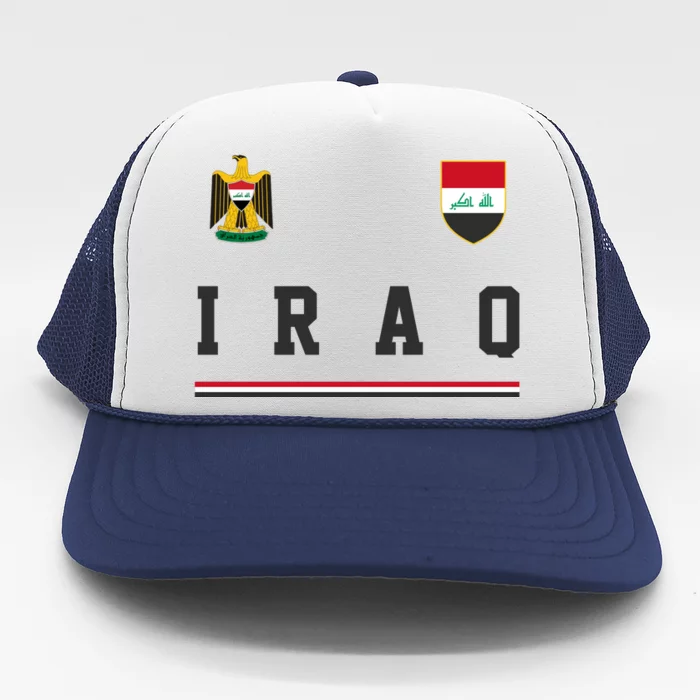 Iraq Futbol Soccer Logo Trucker Hat