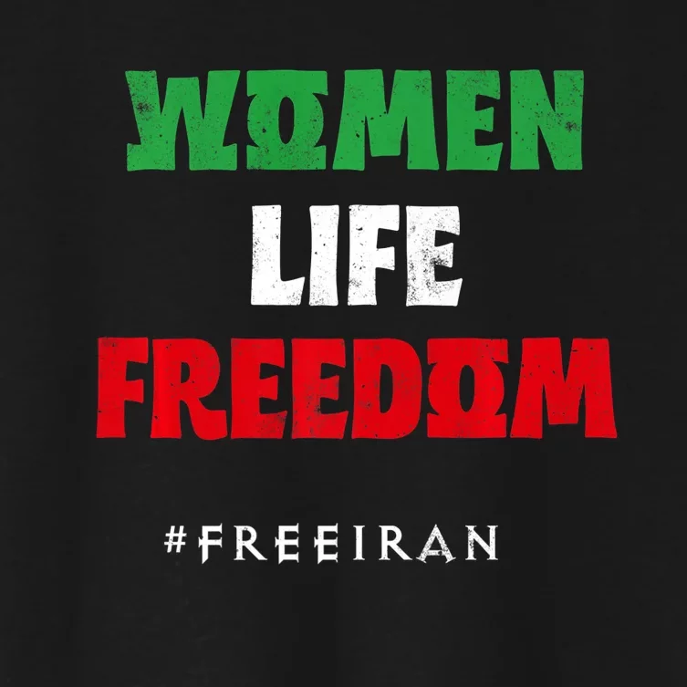 Iranian Flag, Support Women Iran, I Stand With Women Of Iran Women's Crop Top Tee