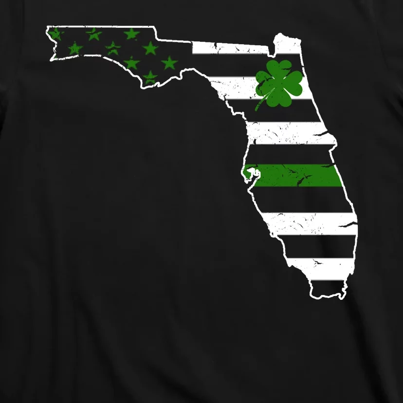 Irish Florida State Flag American Map T-Shirt