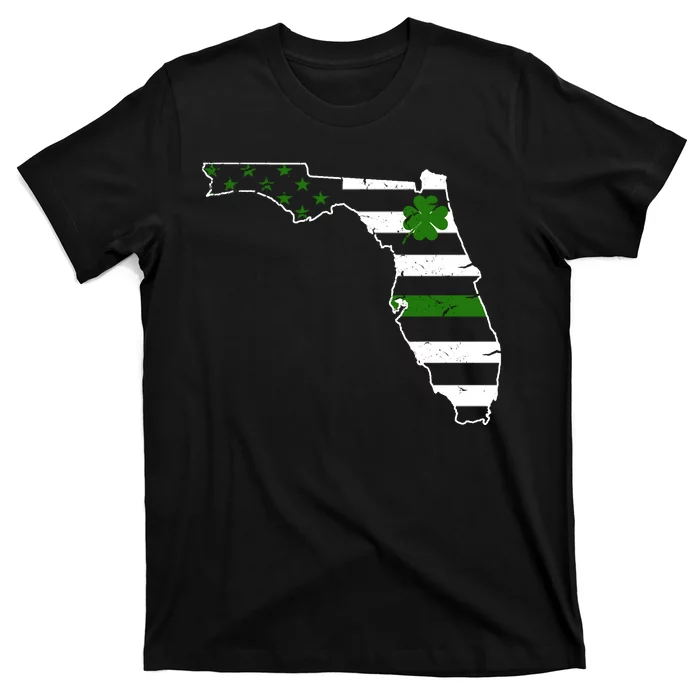 Irish Florida State Flag American Map T-Shirt