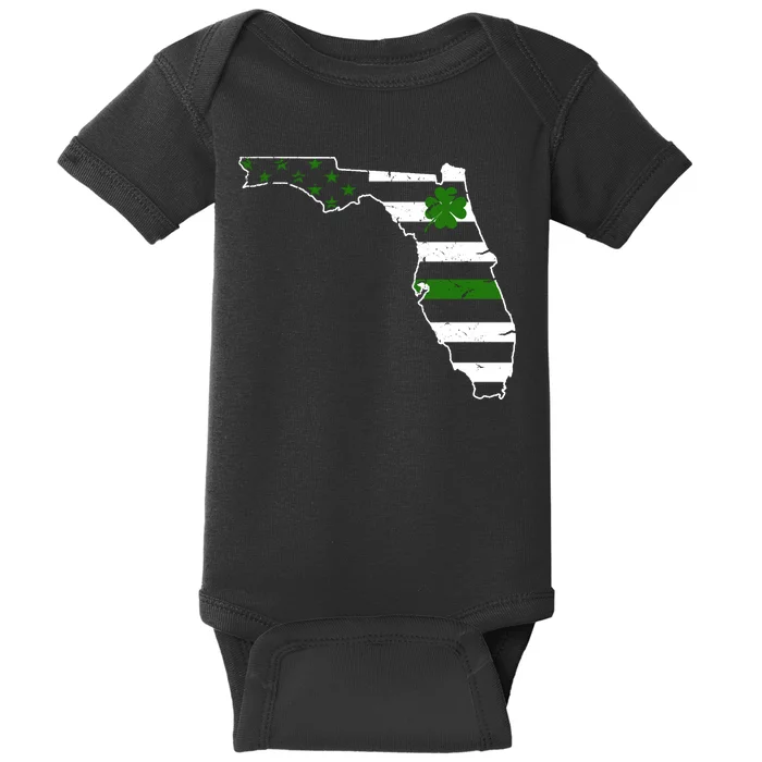 Irish Florida State Flag American Map Baby Bodysuit