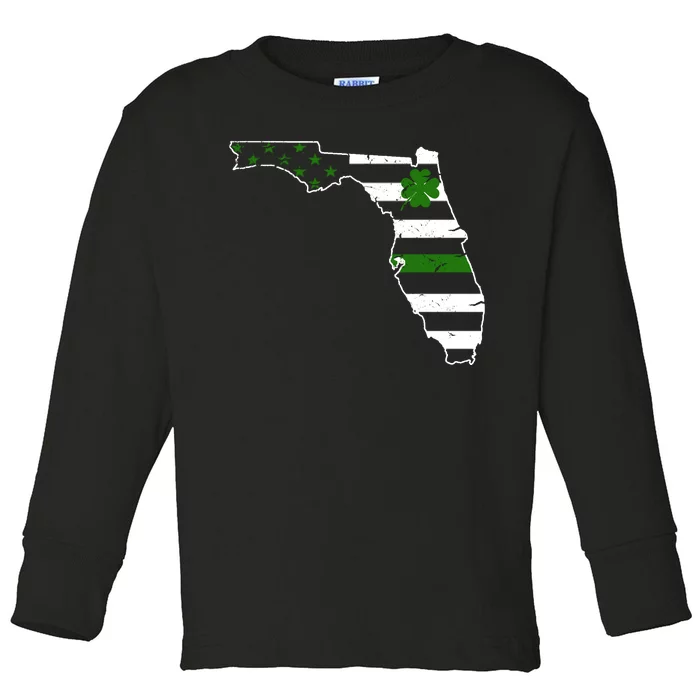 Irish Florida State Flag American Map Toddler Long Sleeve Shirt