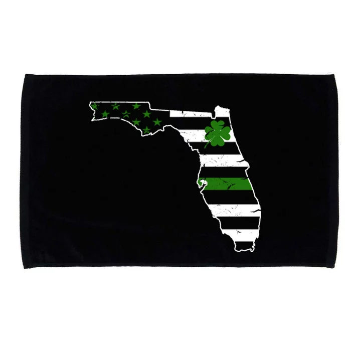 Irish Florida State Flag American Map Microfiber Hand Towel