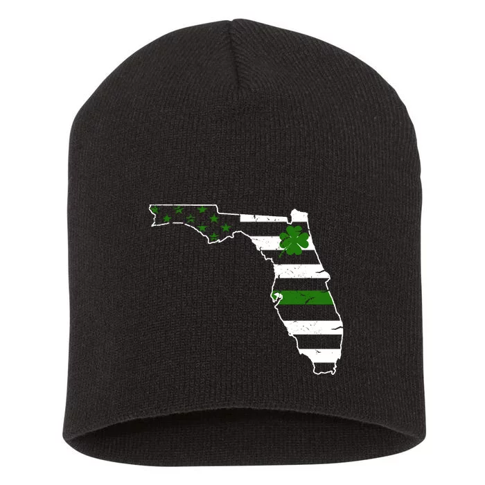 Irish Florida State Flag American Map Short Acrylic Beanie