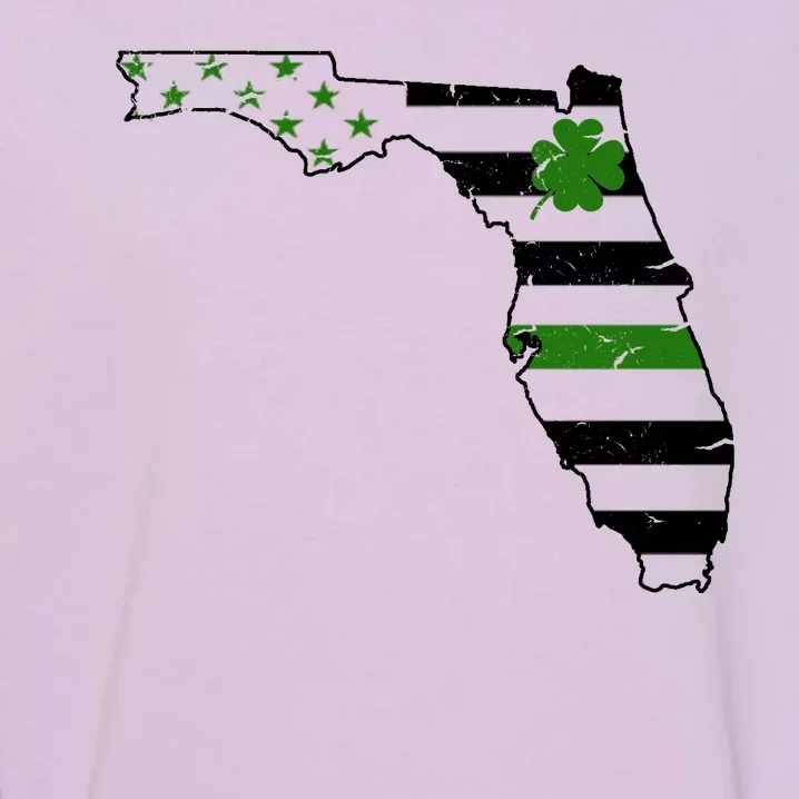 Irish Florida State Flag American Map Garment-Dyed Sweatshirt