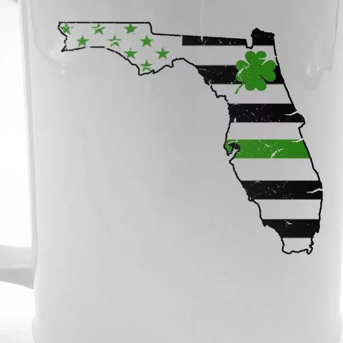 Irish Florida State Flag American Map Front & Back Beer Stein