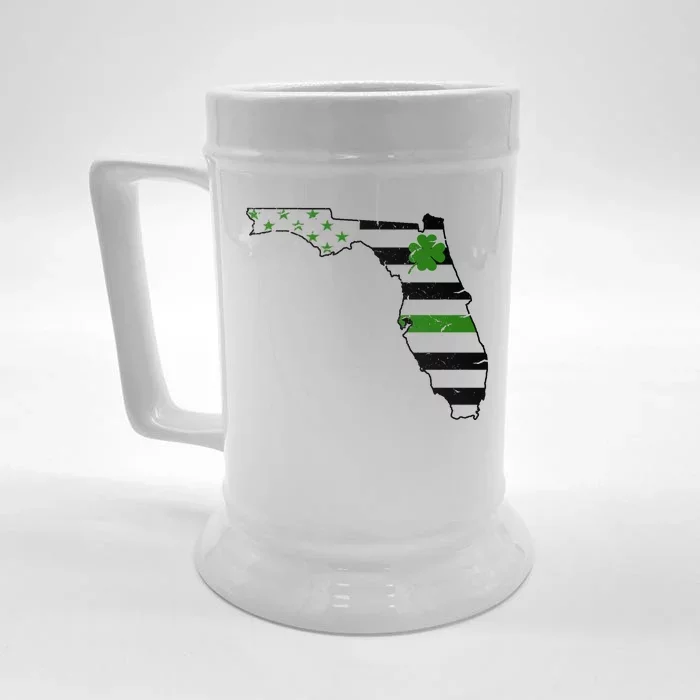 Irish Florida State Flag American Map Front & Back Beer Stein