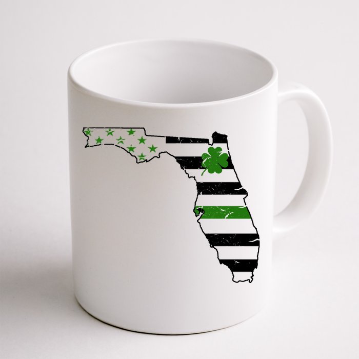 Irish Florida State Flag American Map Front & Back Coffee Mug