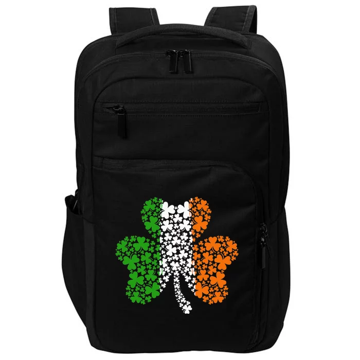 Irish Flag Shamrock Four Leaf Clover St Patricks Day Impact Tech Backpack