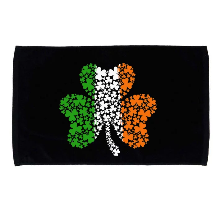 Irish Flag Shamrock Four Leaf Clover St Patricks Day Microfiber Hand Towel