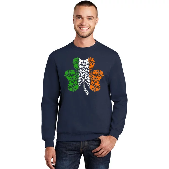 Irish Flag Shamrock Four Leaf Clover St Patricks Day Tall Sweatshirt