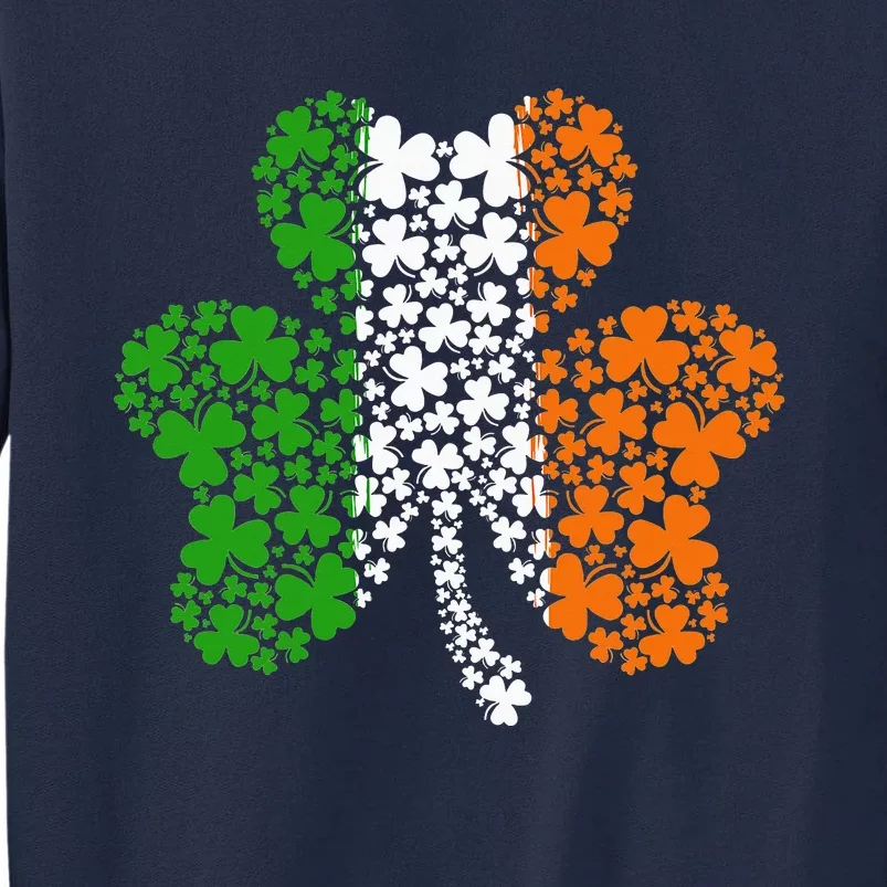 Irish Flag Shamrock Four Leaf Clover St Patricks Day Tall Sweatshirt