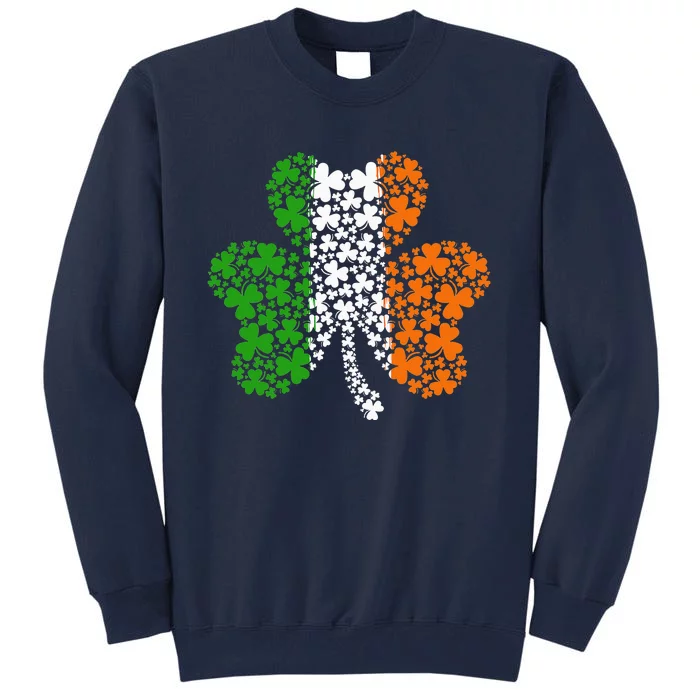 Irish Flag Shamrock Four Leaf Clover St Patricks Day Tall Sweatshirt