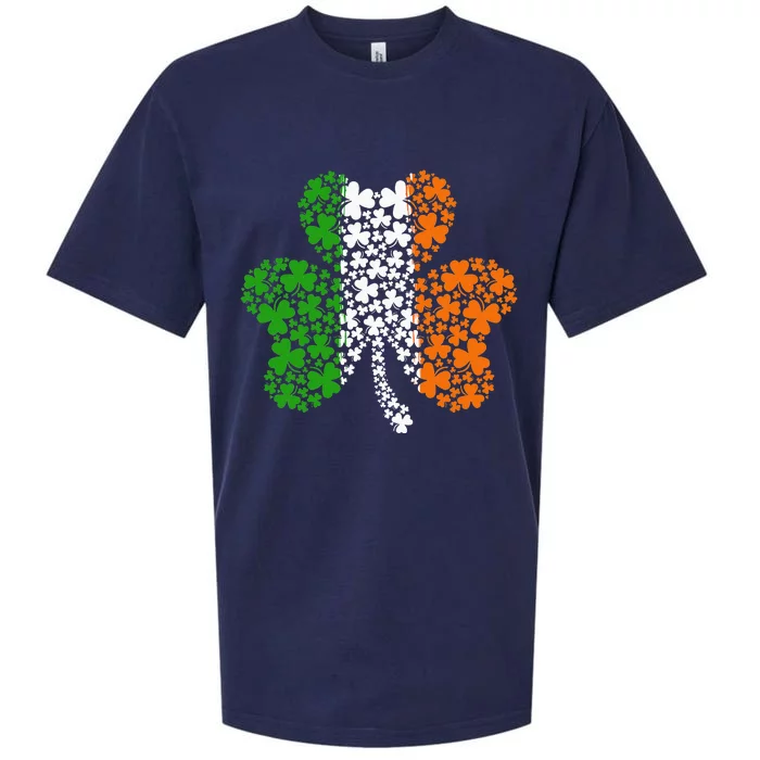 Irish Flag Shamrock Four Leaf Clover St Patricks Day Sueded Cloud Jersey T-Shirt