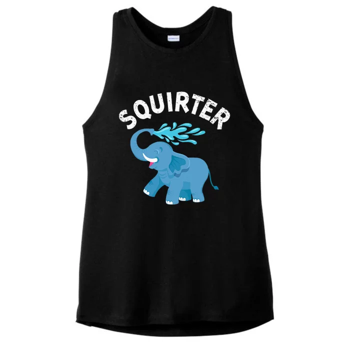 Inappropriate Funny Squirter Embarrassing Ladies Tri-Blend Wicking Tank