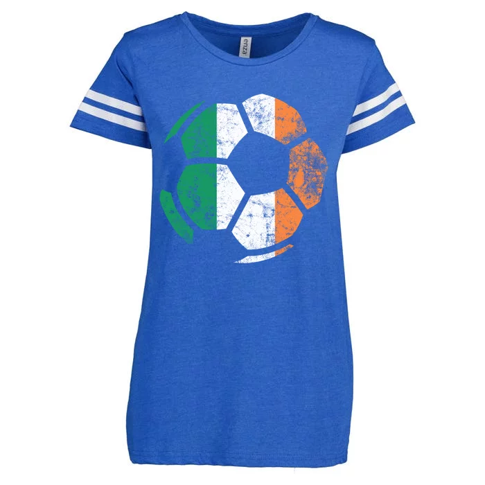 Irish Flag Soccer Football St Patrick's Day Sports Gift Cute Gift Enza Ladies Jersey Football T-Shirt