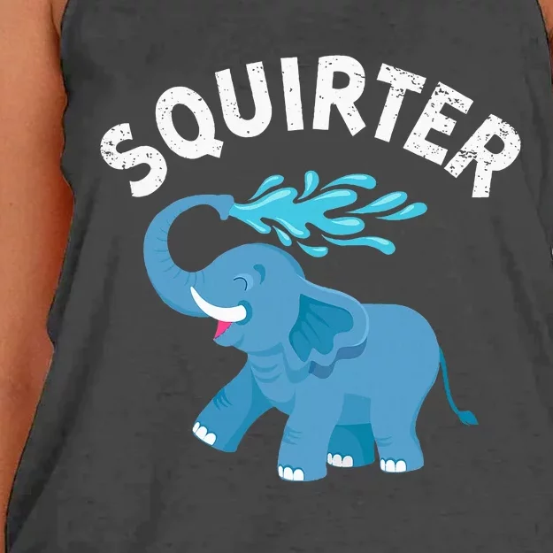 Inappropriate Funny Squirter Embarrassing Women's Knotted Racerback Tank