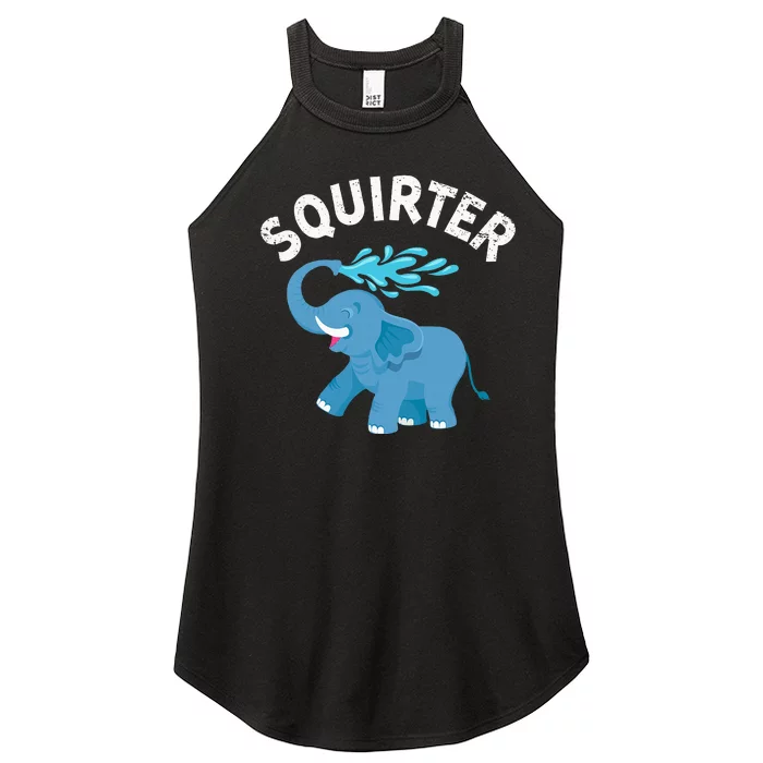 Inappropriate Funny Squirter Embarrassing Women’s Perfect Tri Rocker Tank