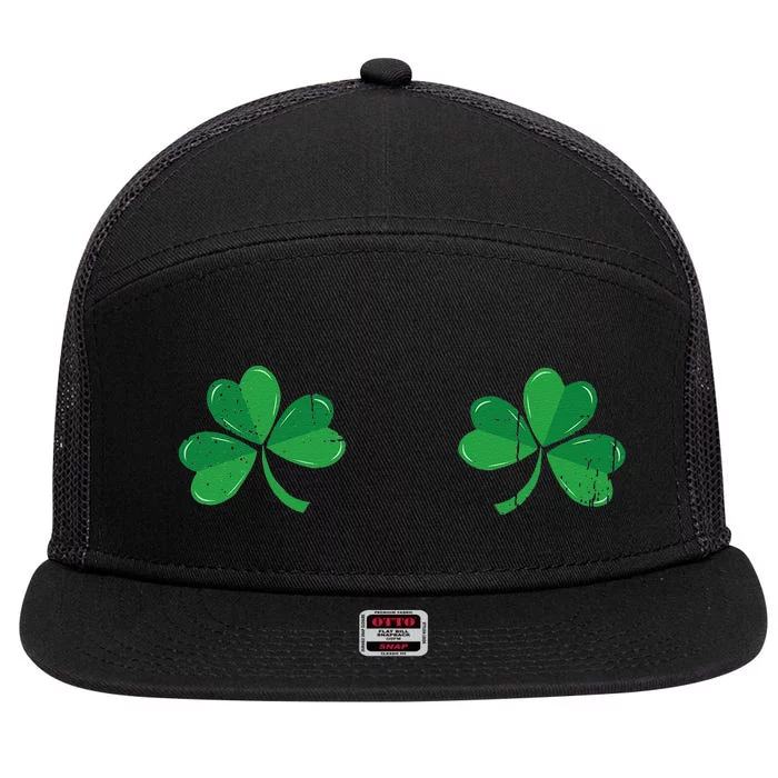 Irish Funny Shamrocks Costume Pun Meme Saint Patrick's Day 7 Panel Mesh Trucker Snapback Hat